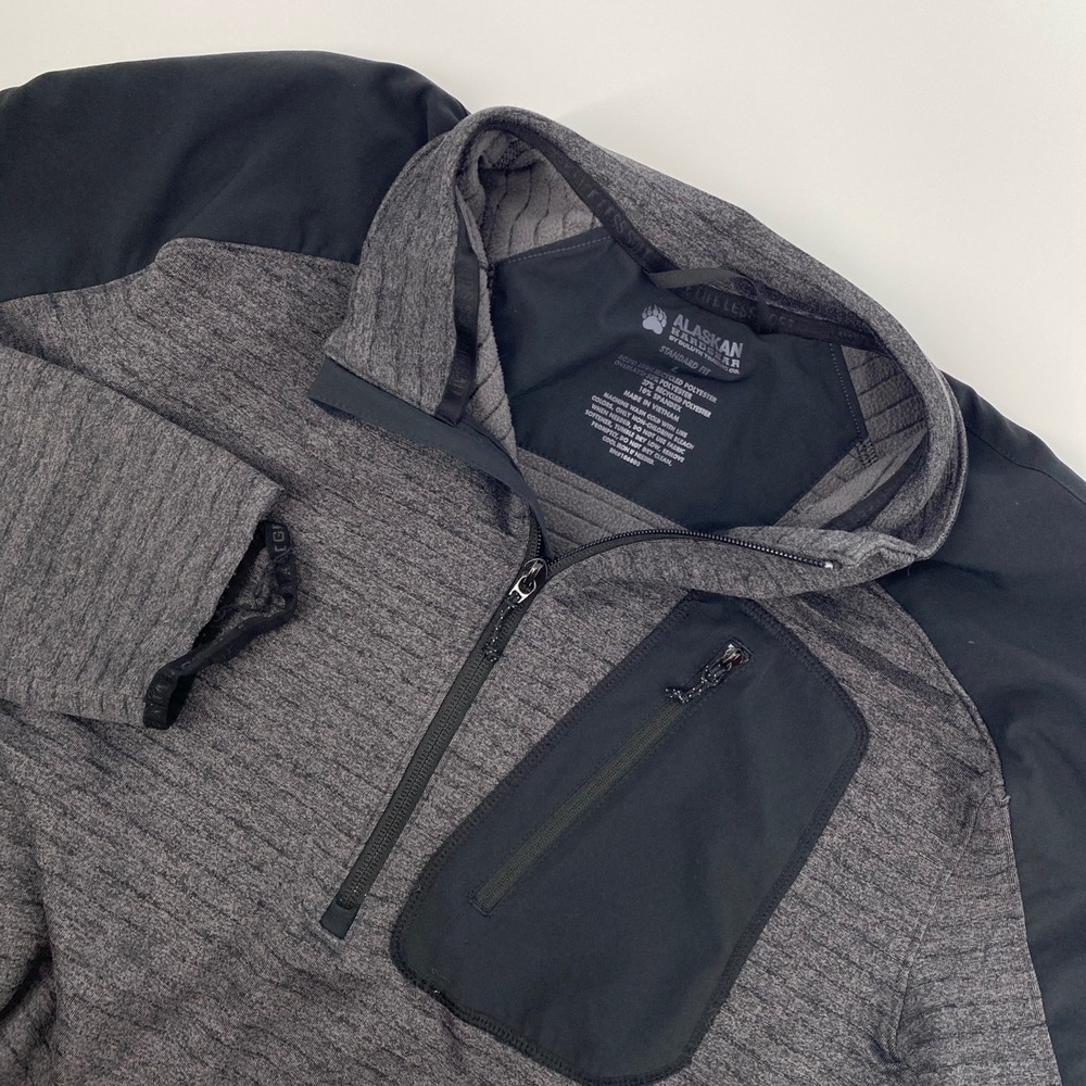 Alaskan Hardgear Duluth Mens Large Gray 1/4 Zip Fleece Pullover Gorpcore Outdoor